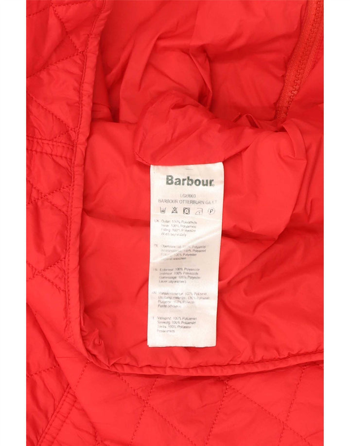 Barbour Womens Quilted Gilet UK 14 Large Red Polyamide