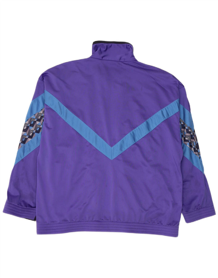 Lotto Mens Tracksuit Top Jacket XL Purple Colourblock