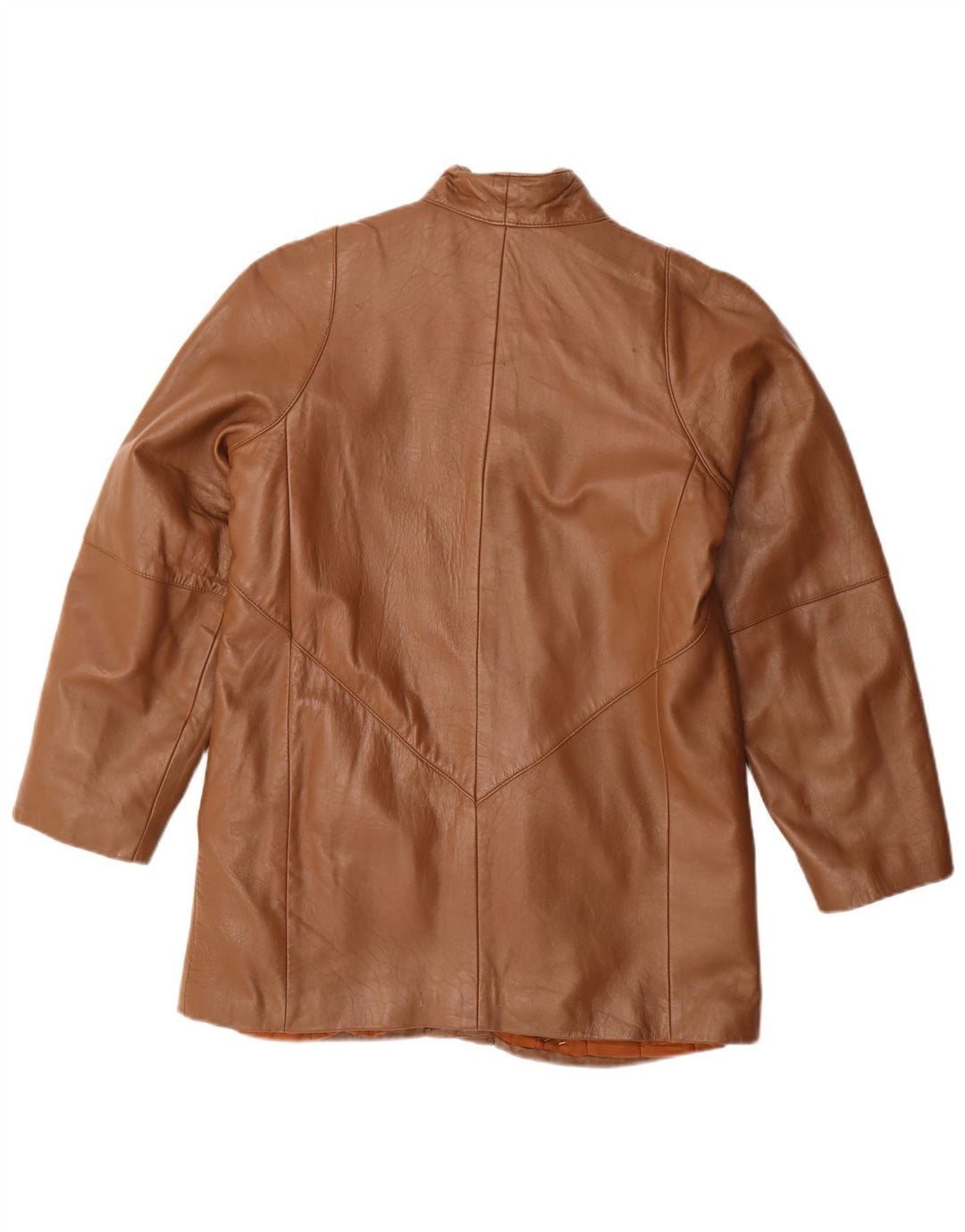 Vintage Womens Leather Jacket IT 42 Medium Brown Leather