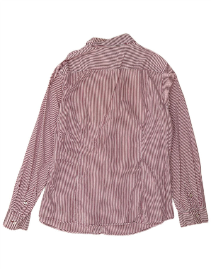 Max Mara Womens Weekend Shirt UK 16 Large Pink Pinstripe