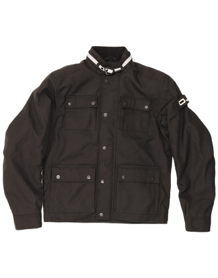 OJ Atmosfere Mens Racer Jacket UK 38 Medium Black Polyester