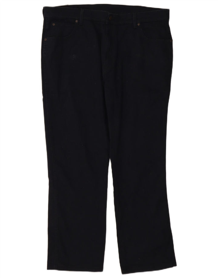 WRANGLER Mens Regular Fit Straight Casual Trousers W40 L29 Navy Blue