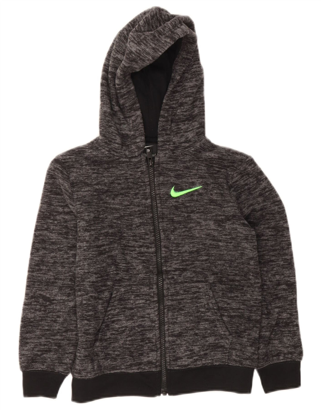 Nike Boys Zip Hoodie Sweater 6-7 Years Large  Grey Flecked