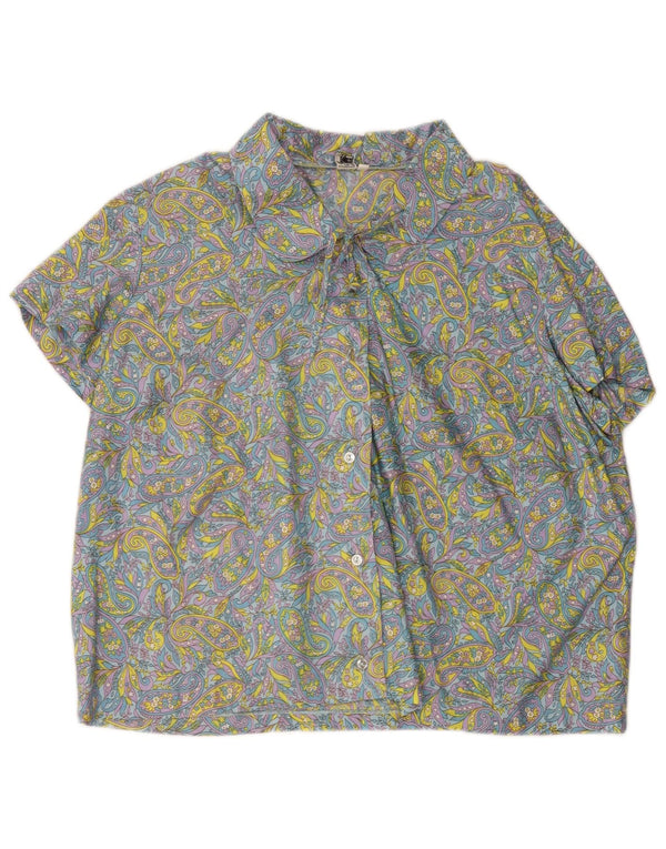 Stella Womens Short Sleeve Shirt Blouse EU 48 2XL Multicoloured Paisley