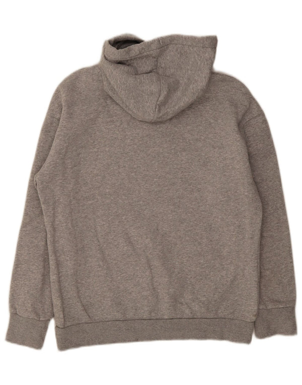 Under Armour Womens Oversized Hoodie Jumper UK 6 XS Grey Flecked Cotton