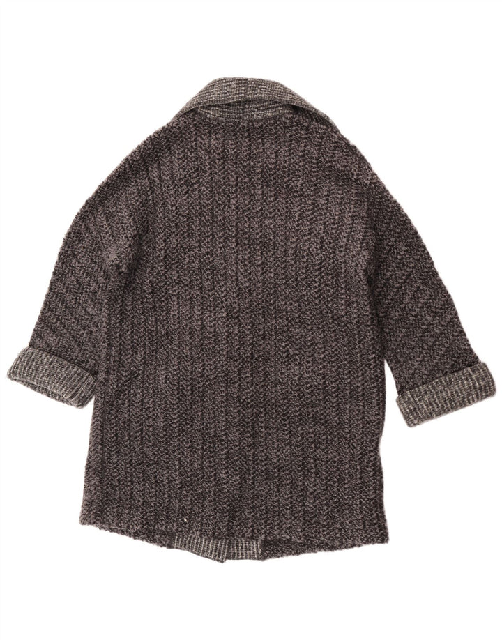 Paul Costelloe Womens Oversized Overcoat UK 16 Large Grey Colourblock Wool