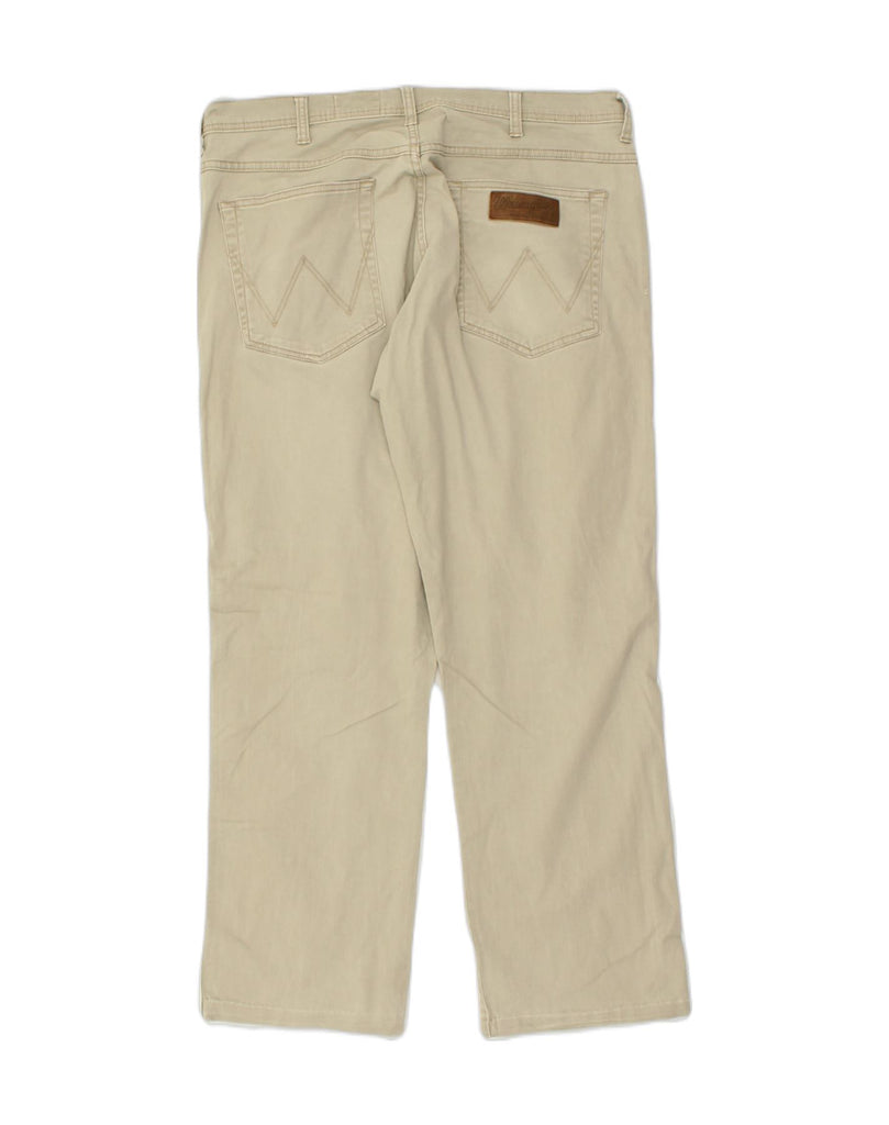 WRANGLER Mens Arizona Straight Casual Trousers W36 L28  Beige Cotton | Vintage Wrangler | Thrift | Second-Hand Wrangler | Used Clothing | Messina Hembry 