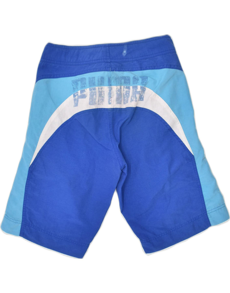 PUMA Mens Graphic Swimming Shorts XS Blue | Vintage | Thrift | Second-Hand | Used Clothing | Messina Hembry 