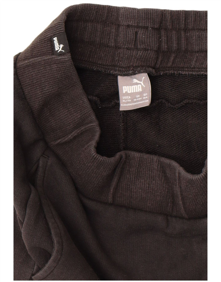 Puma Boys Tracksuit Trousers Joggers 13-14 Years Black