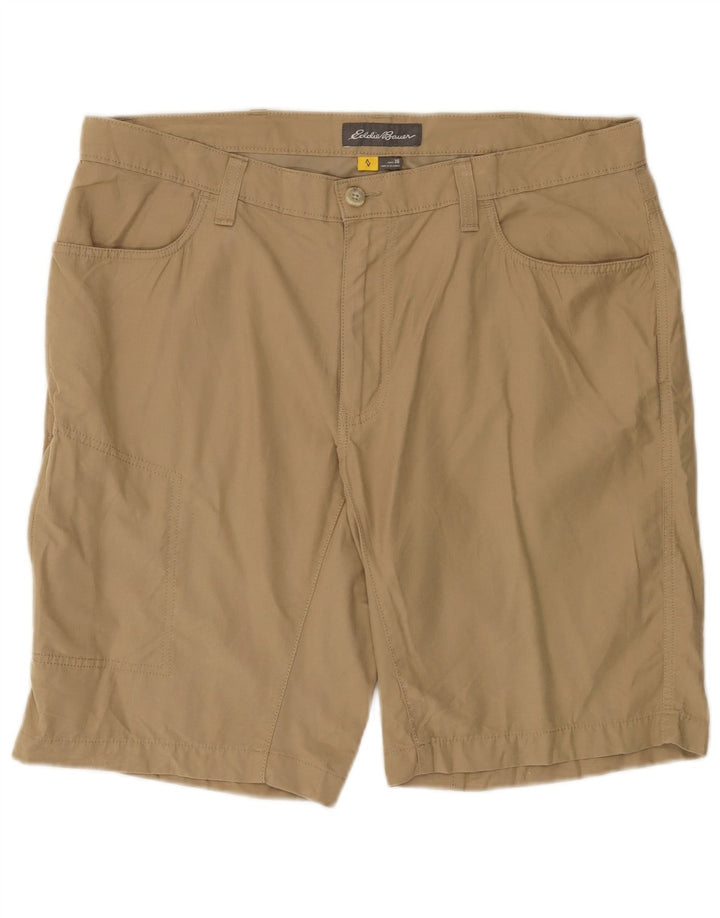 EDDIE BAUER Mens Cargo Shorts W36 Large Beige Cotton