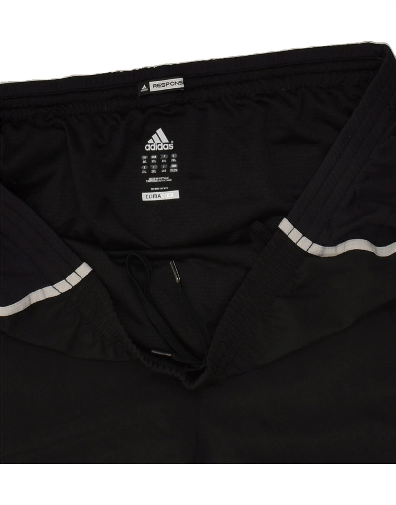 ADIDAS Womens Climacool Sport Shorts UK 20 2XL Black Polyester | Vintage Adidas | Thrift | Second-Hand Adidas | Used Clothing | Messina Hembry 