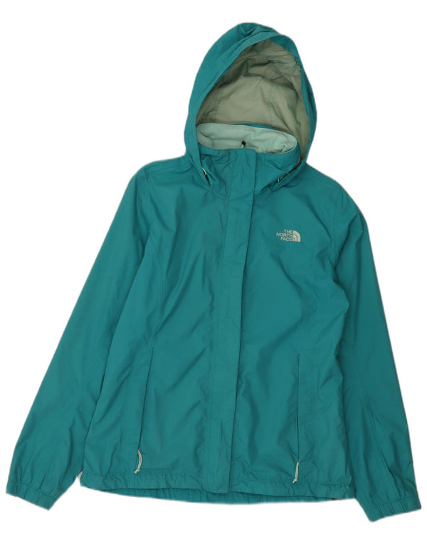 The North Face Womens Hyvent Hooded Rain Jacket UK 14 Medium Blue Nylon
