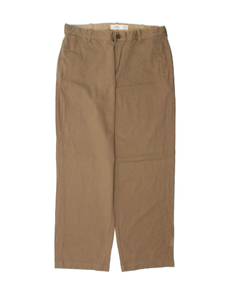 IZOD Mens Classic Straight Casual Trousers W36 L32 Brown Cotton Vintage Izod and Second-Hand Izod from Messina Hembry 