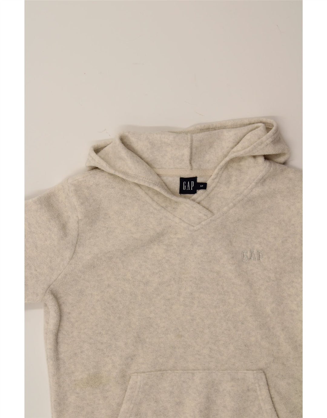 GAP Womens Oversized Hooded Fleece Jumper UK 10 Small Grey Polyester Vintage Gap and Second-Hand Gap from Messina Hembry 