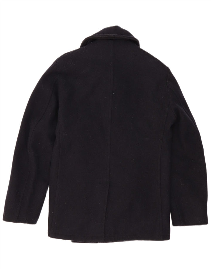 Fidelity Mens Gerald & Stewart Pea Coat UK 42 XL Navy Blue Wool
