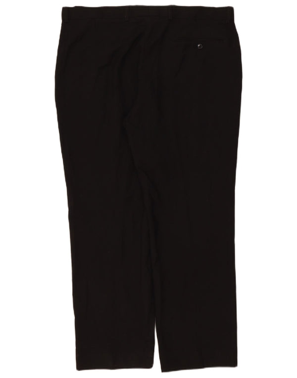 Marks & Spencer Mens Tailored Fit Suit Trousers W38 L29 Black Polyester