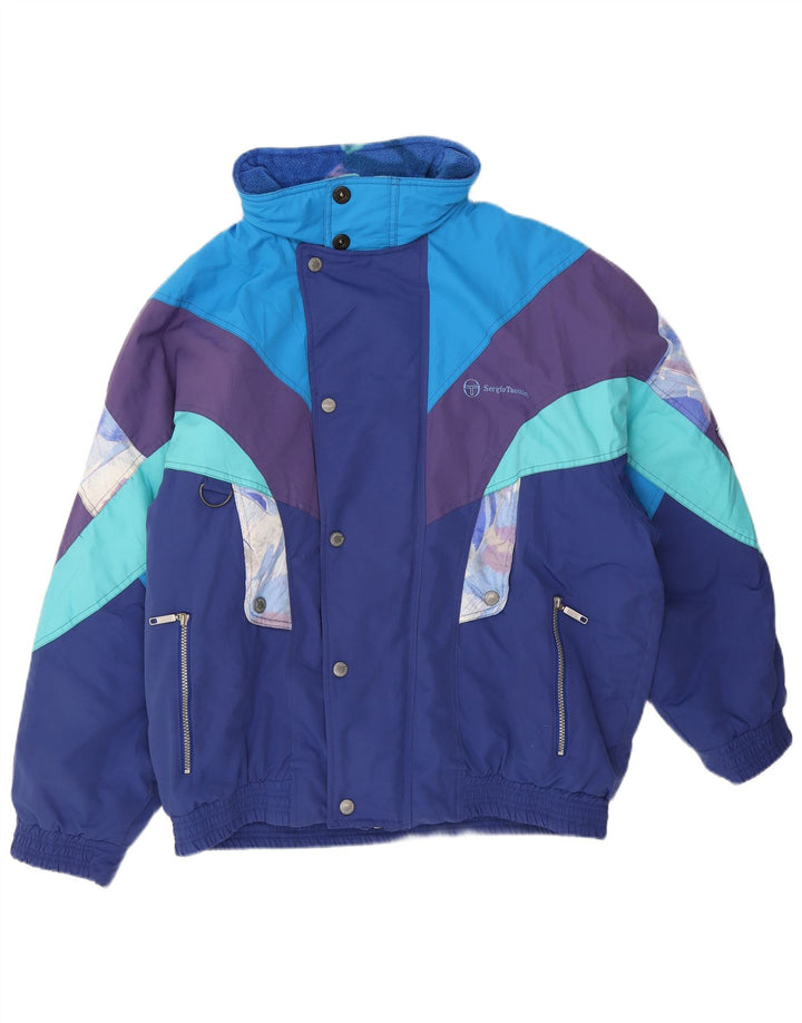 Sergio Tacchini Mens Ski Jacket UK 42 XL Blue Colourblock Polyester