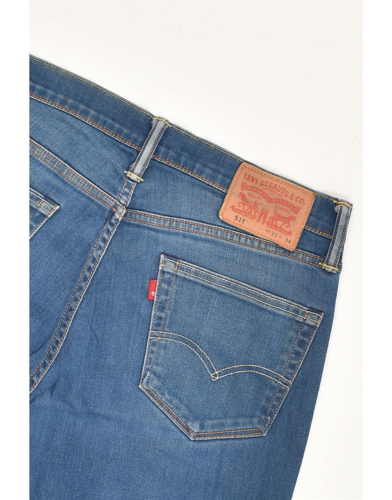 LEVI'S Mens 511 Skinny Jeans W33 L34 Blue Cotton | Vintage Levi's | Thrift | Second-Hand Levi's | Used Clothing | Messina Hembry 