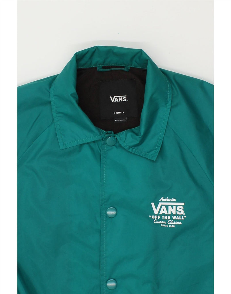 VANS Mens Rain Jacket UK 34 XS Turquoise Nylon Vintage Vans and Second-Hand Vans from Messina Hembry 