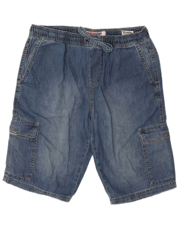 Carrera Mens 629 Cargo Denim Shorts IT 48 Medium W32 Blue Cotton