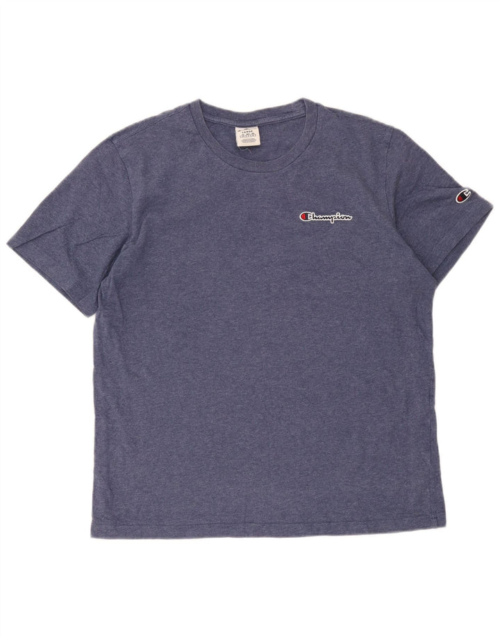 Champion Mens T-Shirt Top Large Blue