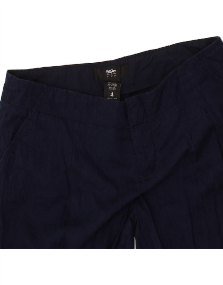 MOSSIMO Womens Stretch Chino Shorts US 4 Small W30 Navy Blue Linen Vintage Mossimo and Second-Hand Mossimo from Messina Hembry 