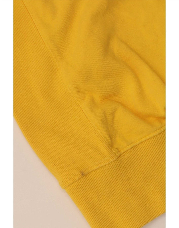Superdry Womens Sweatshirt Jumper UK 14 Large Yellow Cotton