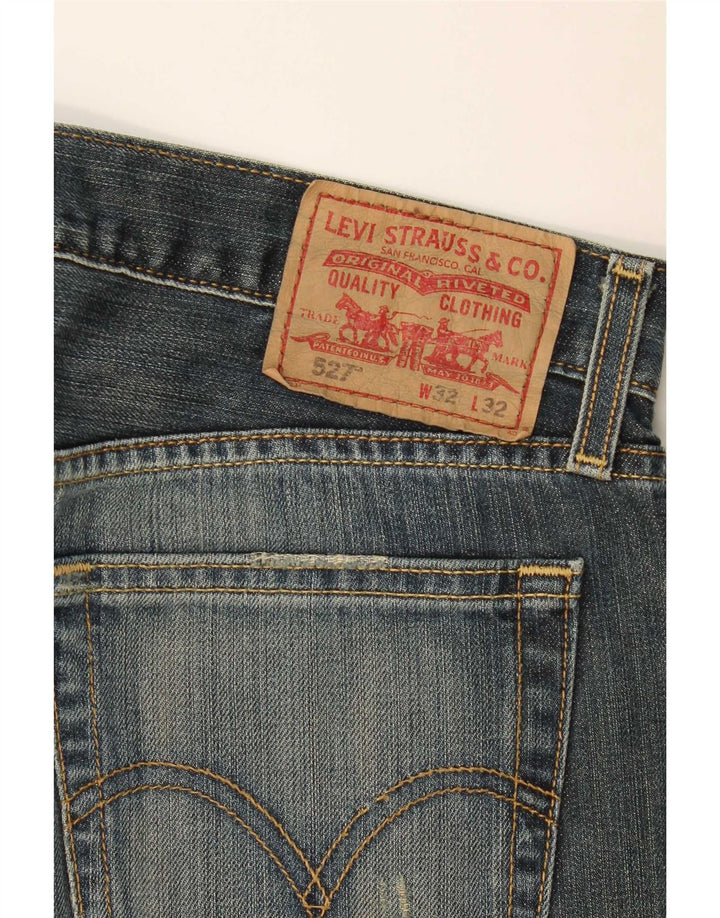 Levi's Womens 527 Bootcut Jeans W32 L32 Navy Blue Cotton