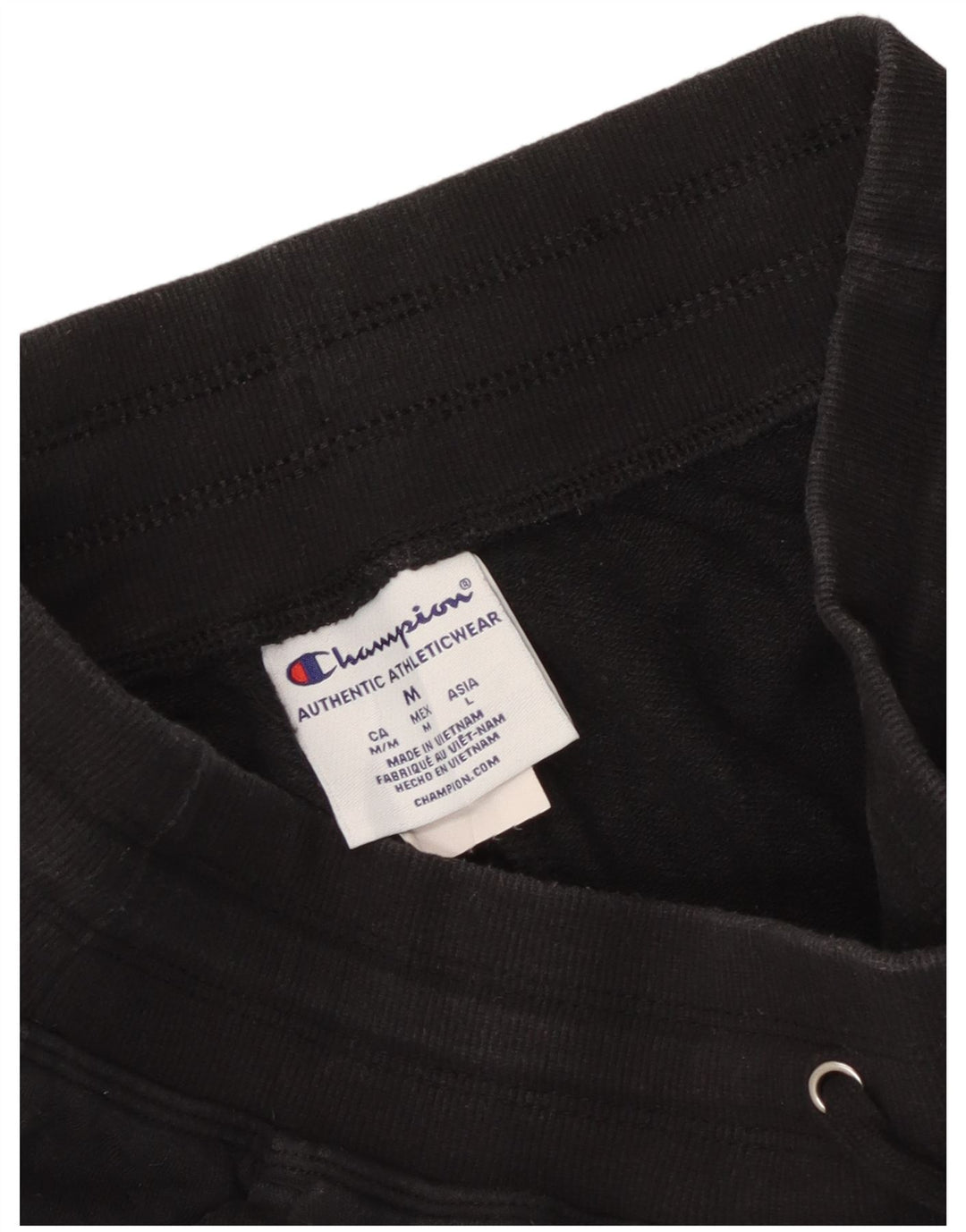Champion Womens Tracksuit Trousers UK 14 Medium  Black Cotton