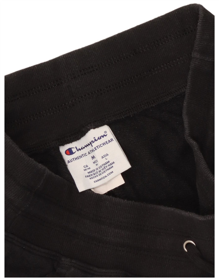 Champion Womens Tracksuit Trousers UK 14 Medium  Black Cotton