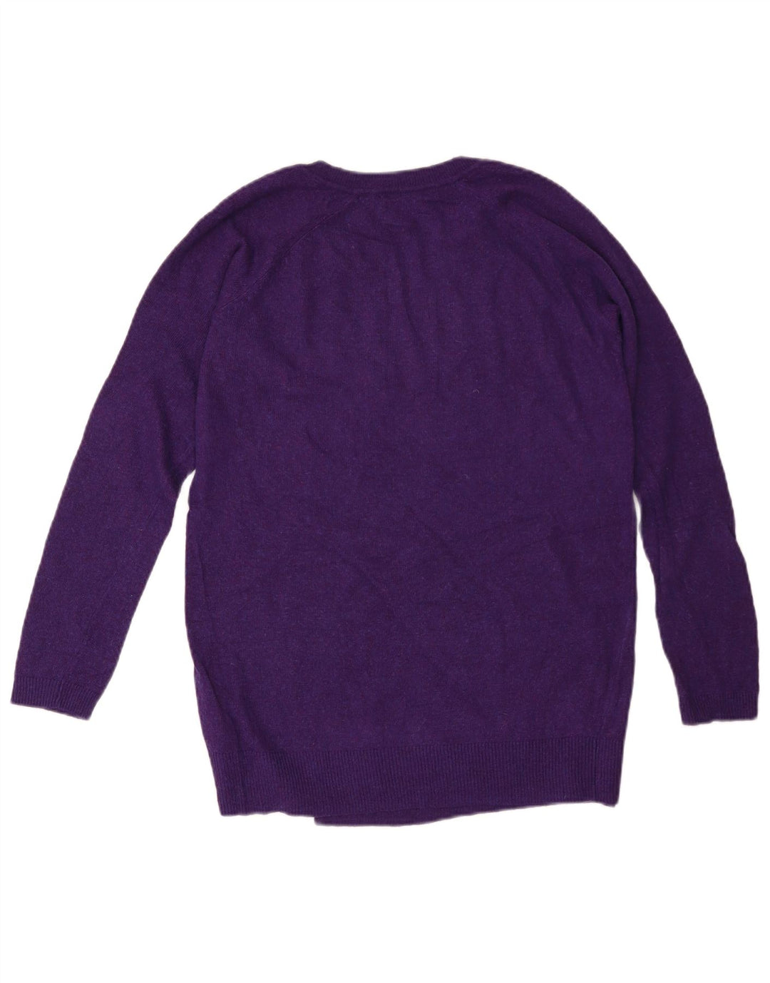 MARKS & SPENCER Womens Oversized V-Neck Jumper Sweater UK 10 Small Purple
