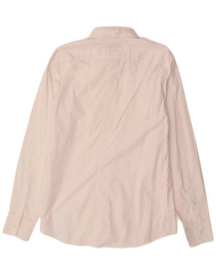 TRUSSARDI Mens Shirt Size 42 Large White Cotton