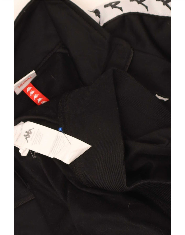 Kappa Mens Graphic Tracksuit Top Jacket Medium Black Colourblock Polyester