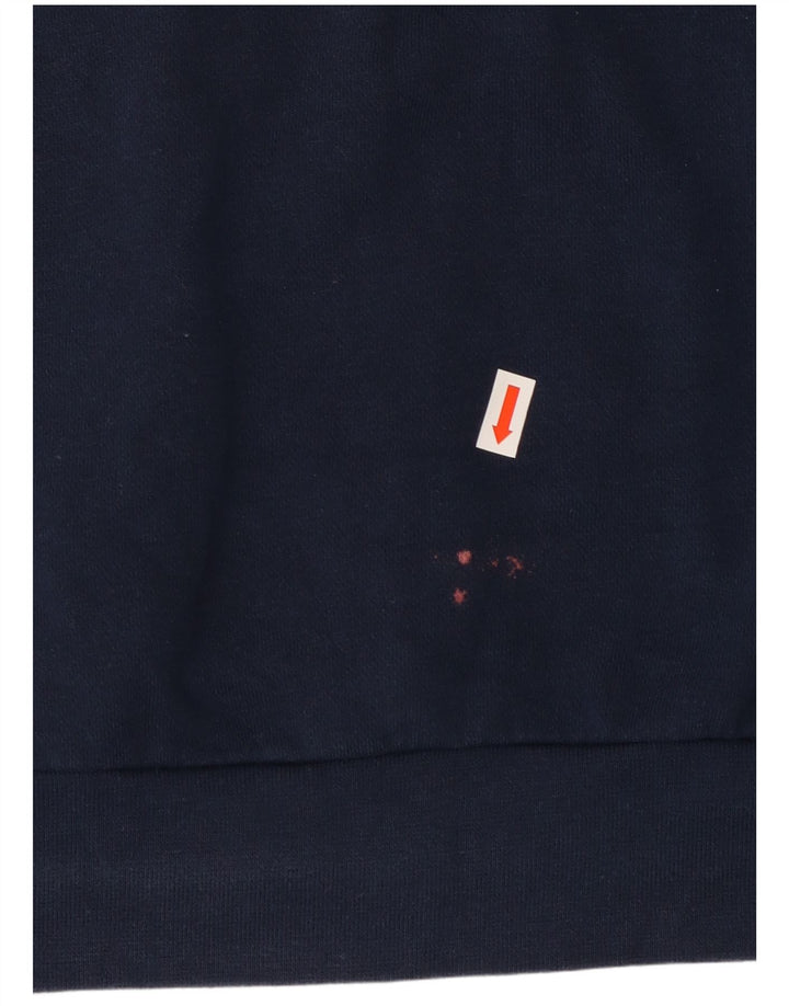 Adidas Mens Zip Hoodie Sweater Large Navy Blue Cotton