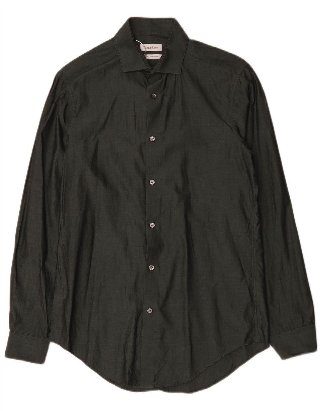 Calvin Klein Mens Shirt Size 14 1/2 Small Green
