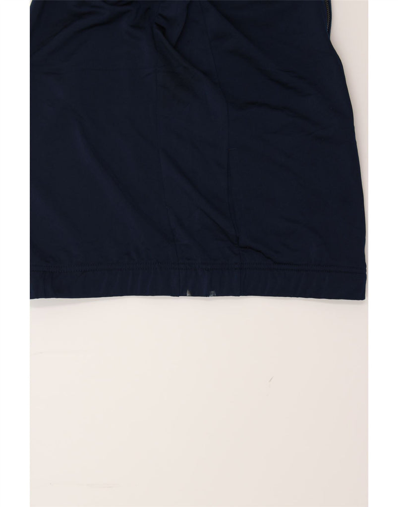 ADIDAS Womens Graphic Tracksuit Top Jacket UK 12/14 Medium Navy Blue Vintage Adidas and Second-Hand Adidas from Messina Hembry 