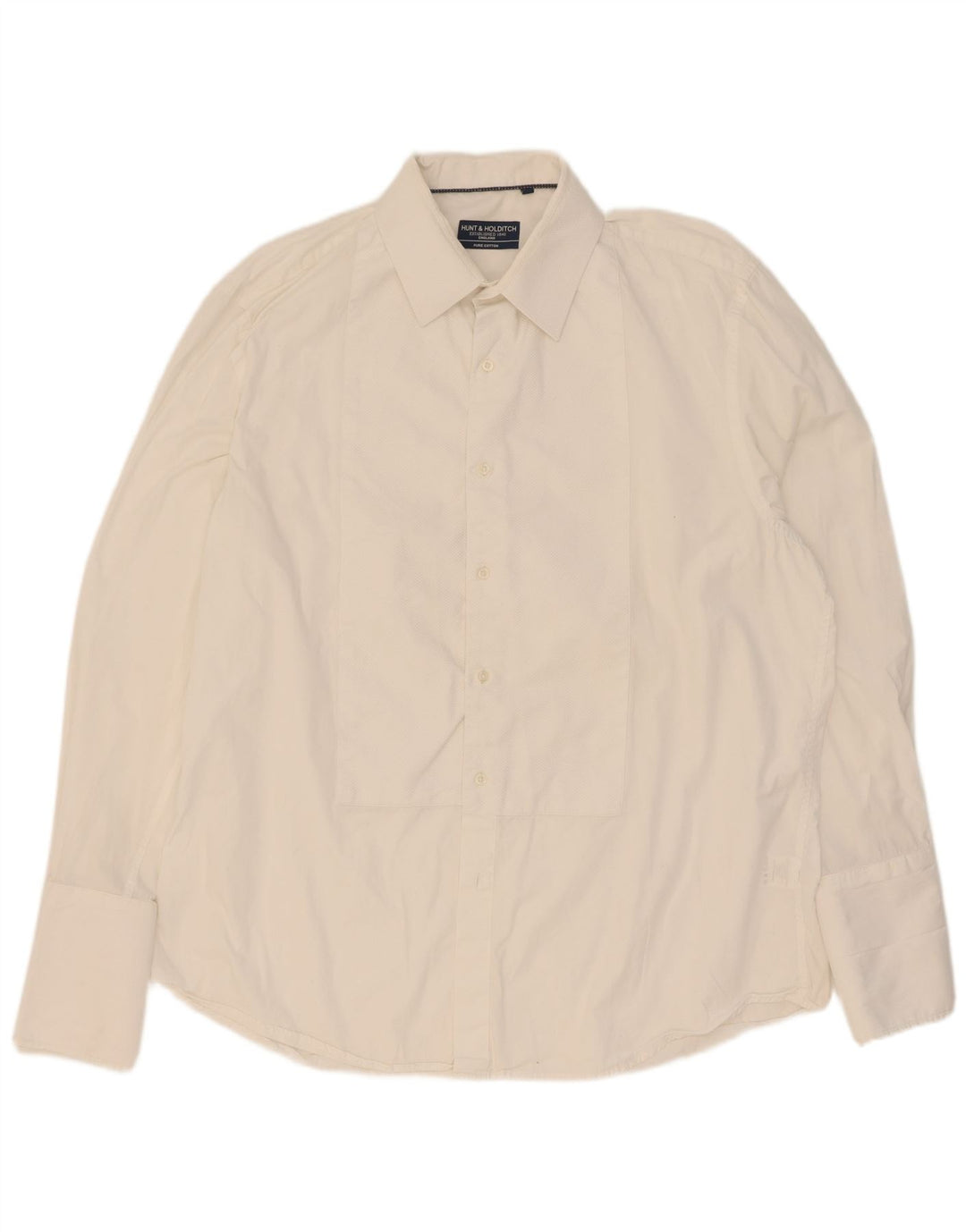 Hunt & Holditch Mens Formal Shirt Size 45 17 XL White Cotton