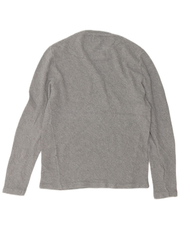 Zara Mens Top Long Sleeve Medium Grey