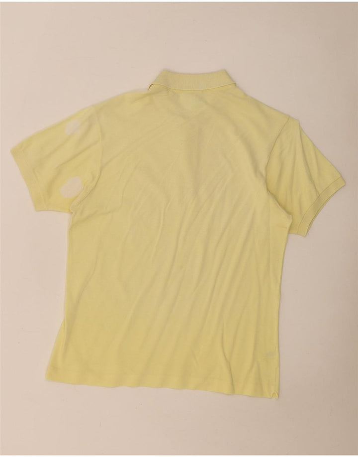 Lacoste Mens Polo Shirt Size 4 Medium Yellow Cotton