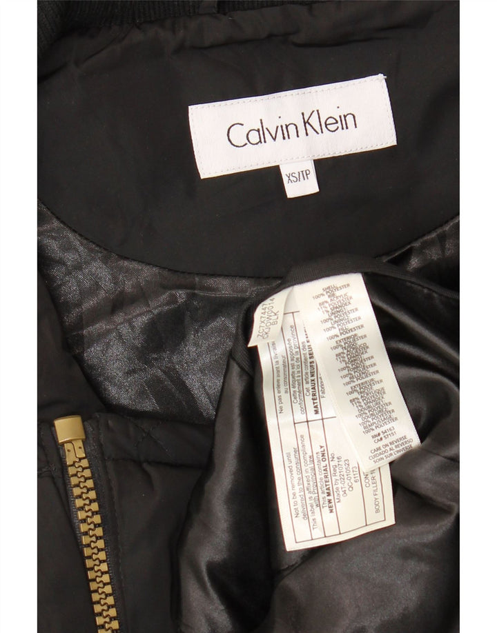 CALVIN KLEIN Womens Quilted Gilet UK 6 XS Black Polyester