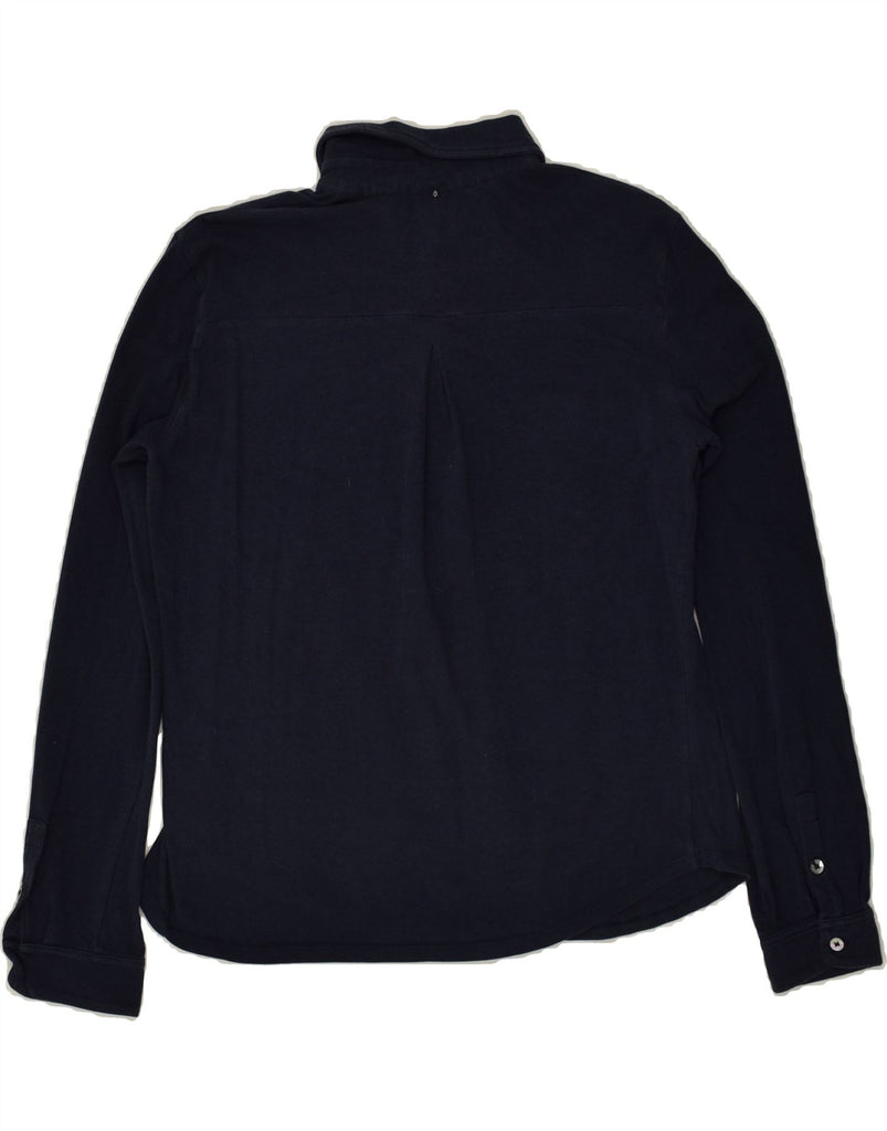 MAX MARA Womens Shirt UK 14 Medium Navy Blue | Vintage Max Mara | Thrift | Second-Hand Max Mara | Used Clothing | Messina Hembry 