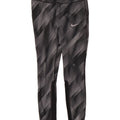 NIKE Womens Dri Fit Leggings UK 8 Small  Grey Striped Polyester