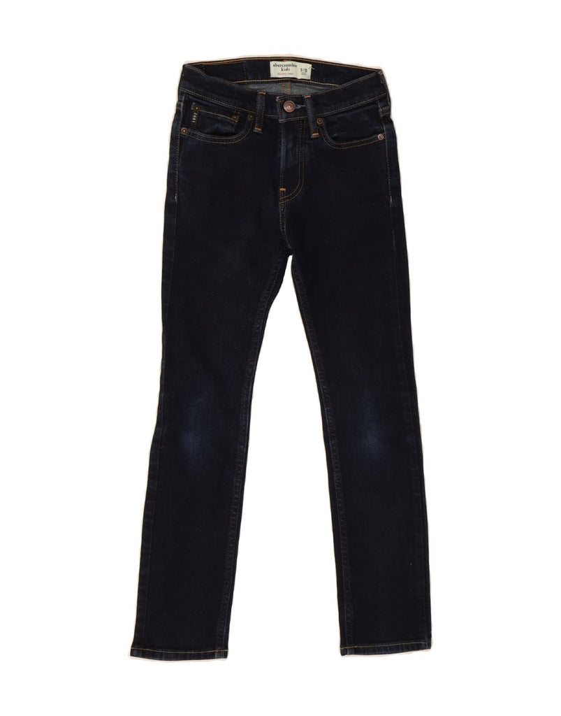 ABERCROMBIE & FITCH Boys Skinny Jeans 9-10 Years W24 L25 Navy Blue Cotton Vintage Abercrombie & Fitch and Second-Hand Abercrombie & Fitch from Messina Hembry 