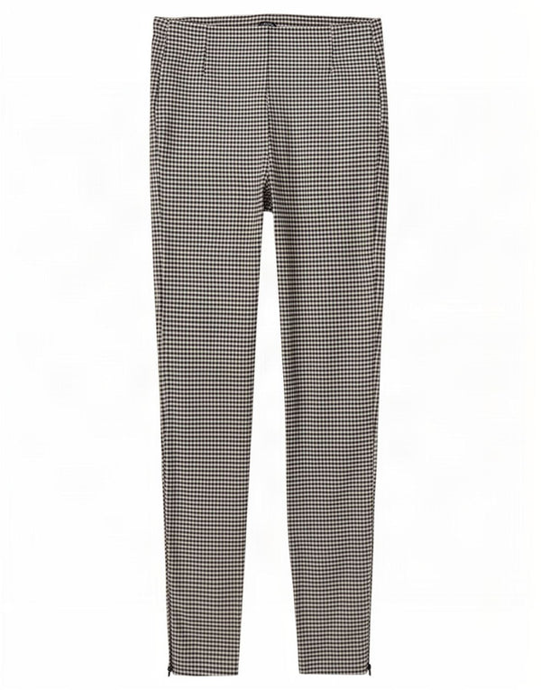 Zara Womens Skinny Casual Trousers Medium W28 L28 Black Gingham
