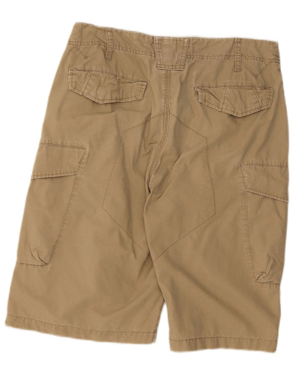 Zara Mens Cargo Shorts EU 40 Medium W31 Beige Cotton
