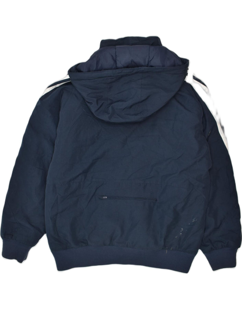 ADIDAS Boys Hooded Windbreaker Jacket 11-12 Years Navy Blue | Vintage | Thrift | Second-Hand | Used Clothing | Messina Hembry 