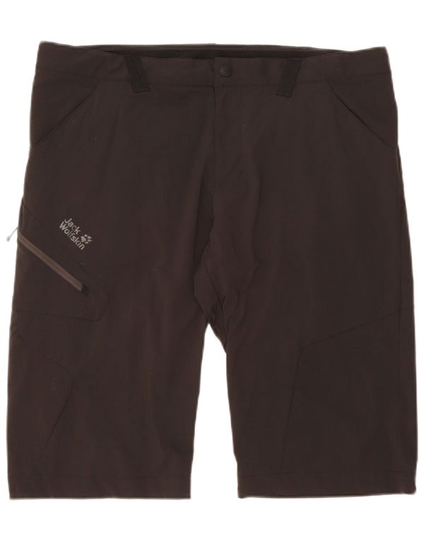Jack Wolfskin Mens Cargo Shorts UK 46 XL W40  Black Polyamide