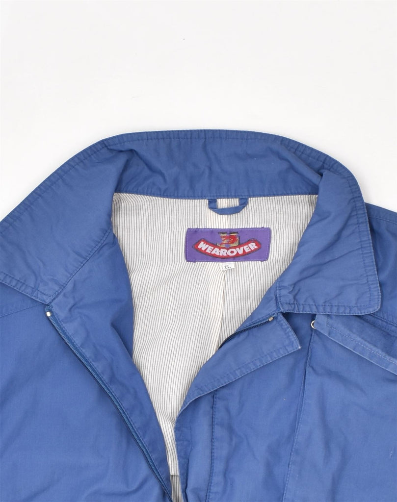 WEAR OVER Mens Bomber Jacket IT 52 XL Blue Polyester | Vintage Wear Over | Thrift | Second-Hand Wear Over | Used Clothing | Messina Hembry 