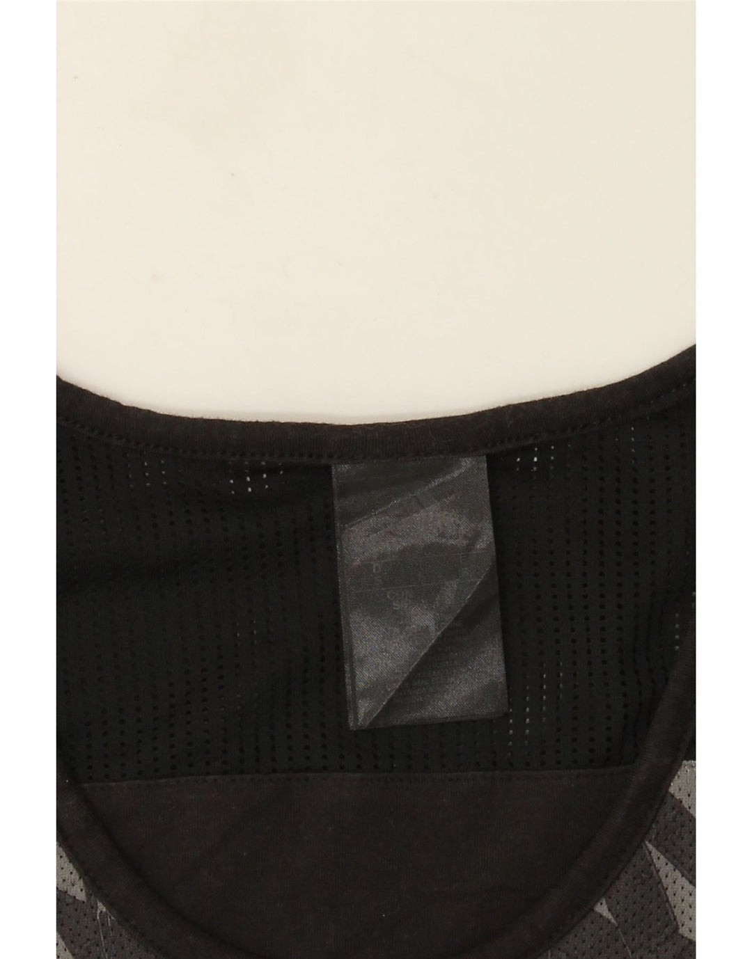 Adidas Mens Vest Top Small Black Geometric Cotton