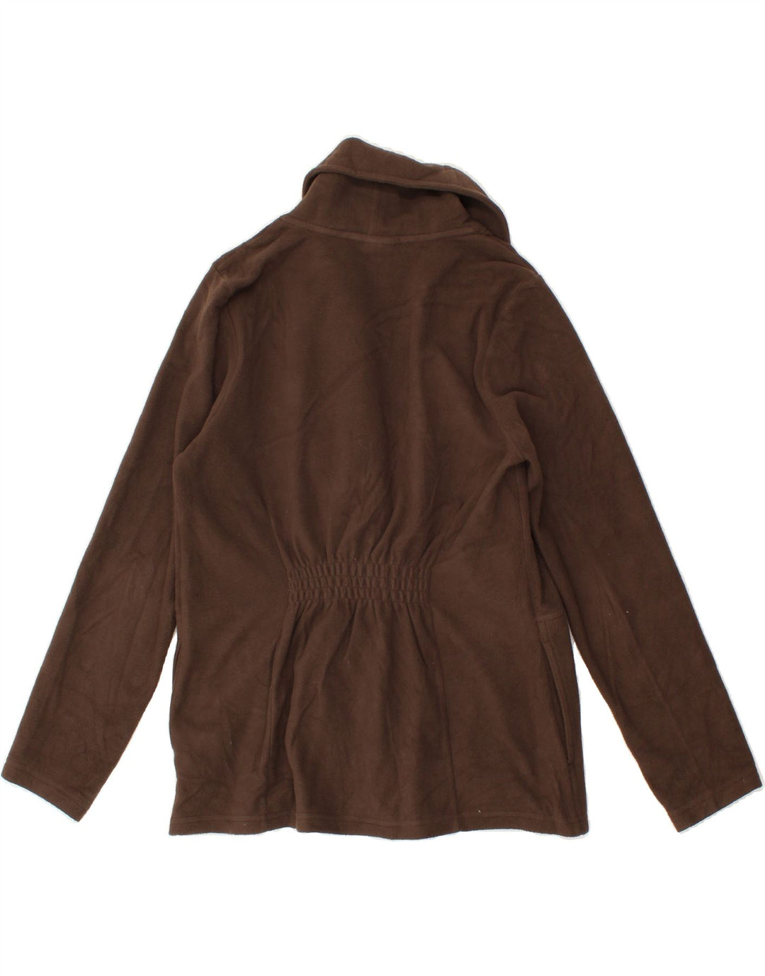 L.L.BEAN Womens Open Fleece Jacket UK 14 Medium Brown Polyester Vintage L.L.Bean and Second-Hand L.L.Bean from Messina Hembry 